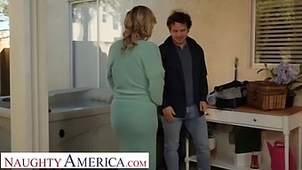 Lemonade And Repairman Lead To Steamy Encounter With Busty Blonde Rachael Cavalli