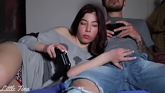 Amateur Teen Girlfriend Gives An Amazing Blowjob To Win Fifa Match And Gets Fucked In Return