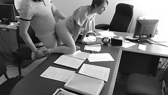 The Boss Secretly Records Himself Having Sex With His Small Secretary On The Office Desk