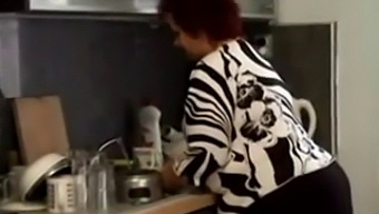 Voluptuous Granny Bbw Gets Penetrated In The Kitchen