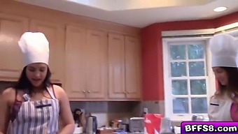 Arousing Valentine'S Day Foursome With Stunning Women And A Massive Penis