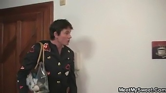 Stepson Surprises His Stepsister In A Compromising Position With Their Dad