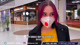 Russian Teen Gives A Blowjob In A Changing Room Before Public Sex With A Stranger