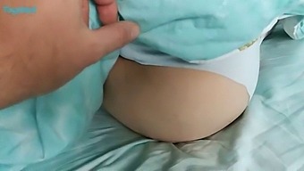 Pov View Of Waking Up Stepsister With Oversized Dildo