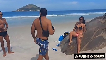 Nudist Beach Encounter Leads To Steamy Photo Shoot With Interracial Couple