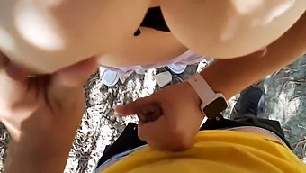 Cougar'S Big Natural Tits Steal The Show In An Outdoor Oral Scene