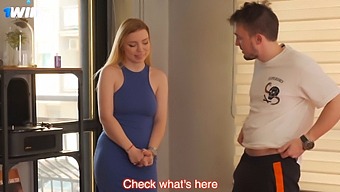Amateur Redhead Gets Rewarded With A Creampie After Helping A Stranger