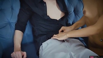 Stunning Teenage Beauty Receives Facial Cumshot Shower