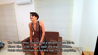 A Tourist From Out Of Town Hooks Up With A Sexy Girl With Short Hair For A Wild Time In Brazil