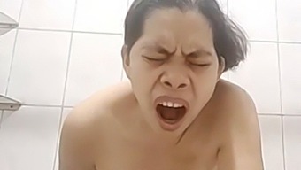 My Spouse Of Asian Descent Pleasuring Herself, Imagining A Threesome With Her Partner And His Companion. She Reaches A Satisfying Climax.