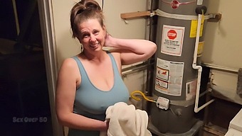 A Mature Woman Entices A New Tenant With Oral And Hand Skills
