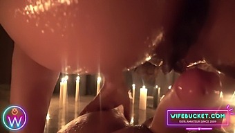 Amateur Wife Shares Husband In A Sensual Valentine'S Day Threesome