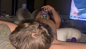Purple-Haired Caretaker Explores Wild Bisexual Desires With Quad And Sex Toy