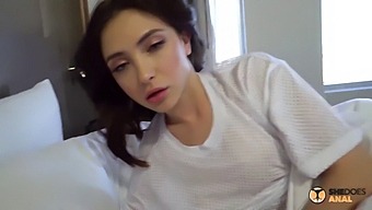 Stepsister Reveals Her Rear End While Sharing A Bed In This Anal Video