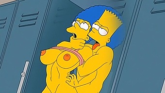 Marge, The Housewife, Experiences Intense Pleasure As She Receives Hot Sperm In All Her Holes In This Uncensored Hentai Video